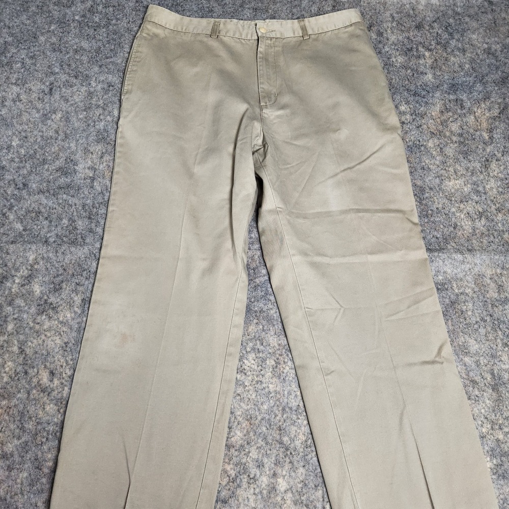Vineyard Vines Pants Men 36x29 Khaki Flat Front Chino 100% Cotton Preppy Office